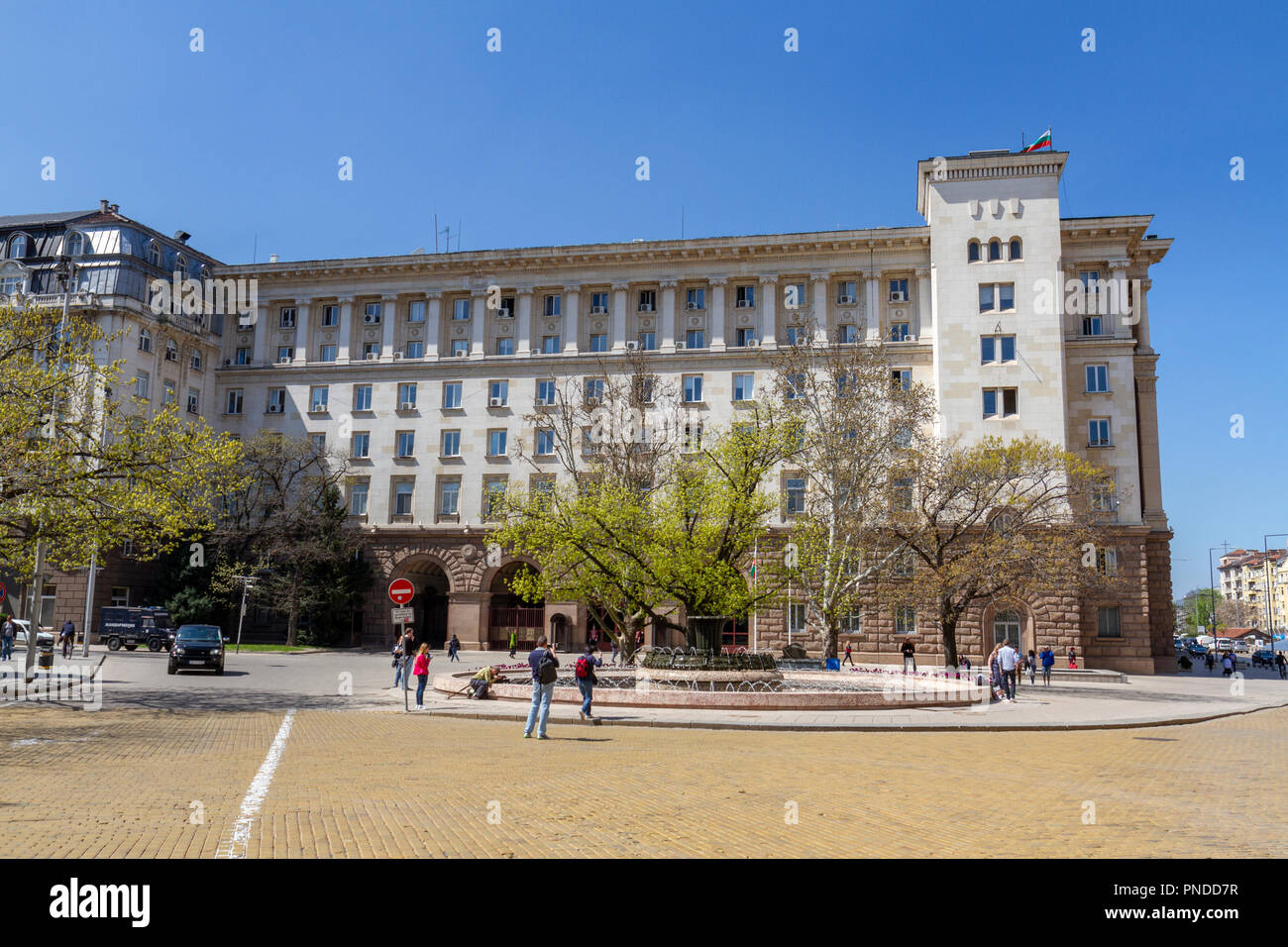Die Präsidentschaft Gebäude, Home an den Präsidenten der Republik Bulgarien, Sofia, Bulgarien. Stockfoto