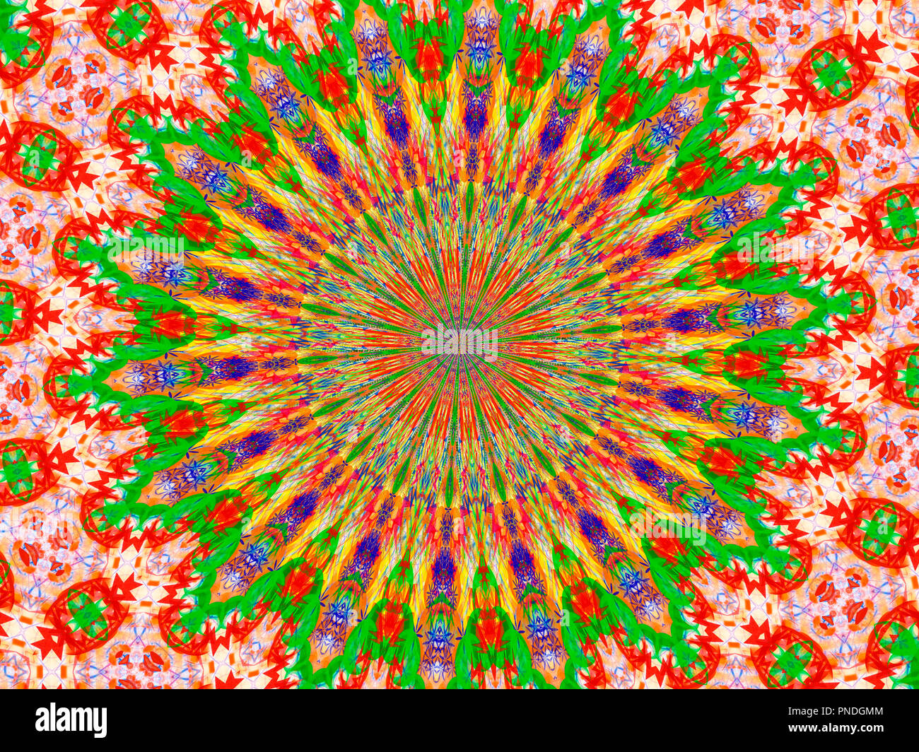 Bunte Kaleidoskop Muster Abbildung Stockfoto