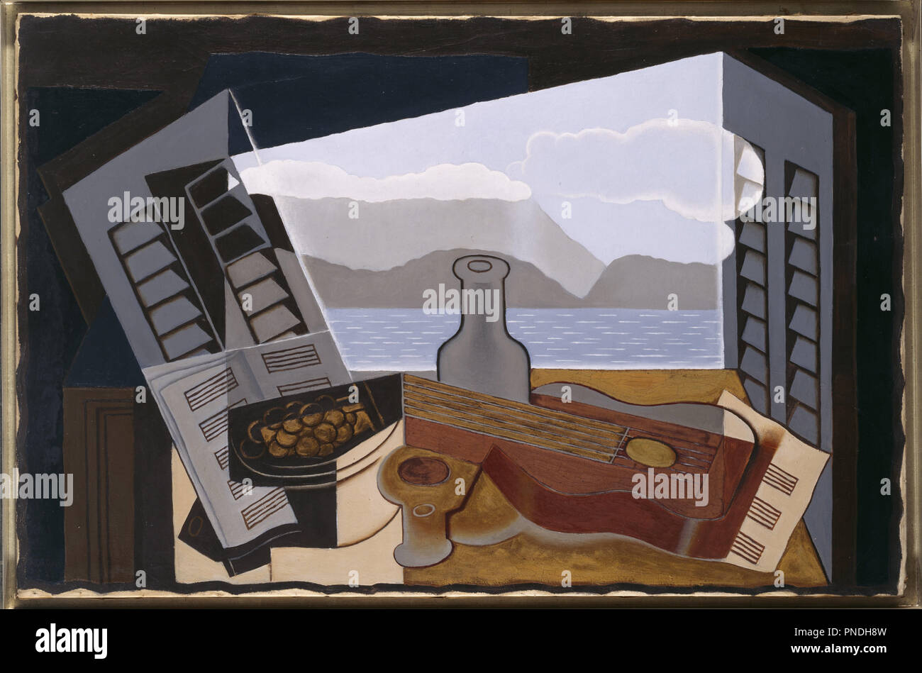 La Fenêtre ouverte/das Fenster öffnen. Datum/Zeitraum: 1921. Malerei. Öl auf Leinwand. Höhe: 66 cm (25.9 in); Breite: 100 cm (39,3 in). Autor: Juan Gris. GRIS, Juan. Stockfoto La Fenêtre ouverte/das Fenster öffnen. Datum/Zeitraum: 1921. Malerei. Öl auf Leinwand. Höhe: 66 cm (25.9 in); Breite: 100 cm (39,3 in). Autor: Juan Gris. GRIS, Juan. Stockfoto