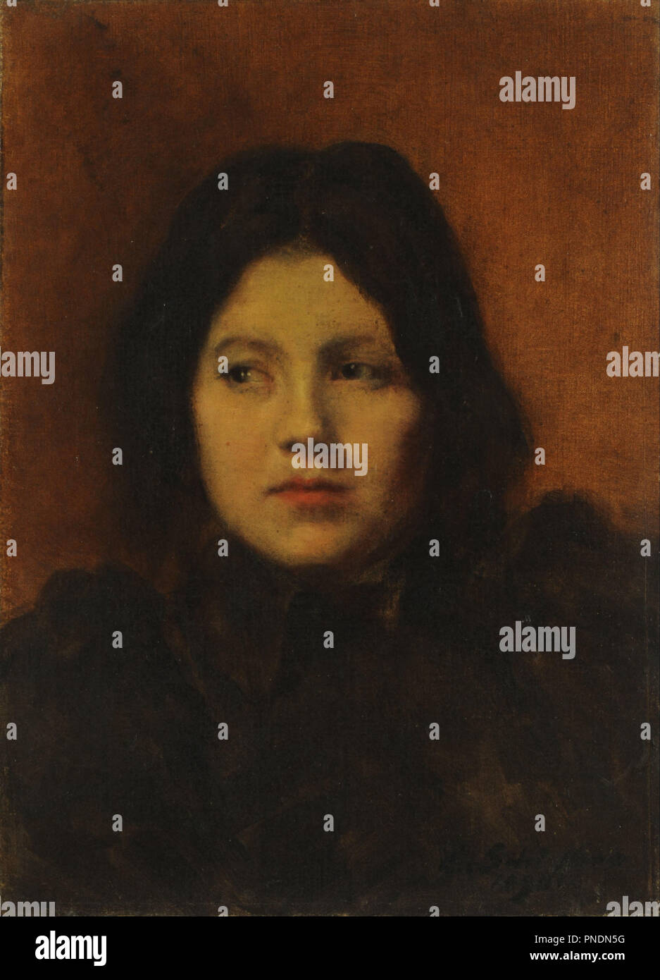 Margot. Datum/Zeitraum: von 1878 bis 1935. Malerei. Öl auf Leinwand. Höhe: 460 mm (18.11 in); Breite: 335 mm (13.18 in). Autor: Eduardo Schiaffino. Stockfoto