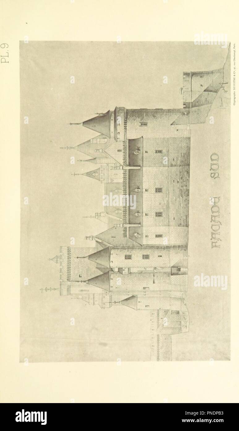 Bild von Seite 49 der 'Château de La Rochefoucauld en Angoumois. Bekanntmachung historique; essai de Restitution au XVe siècle; Restauration au XVIe siècle. [Mit Platten.]'. Stockfoto