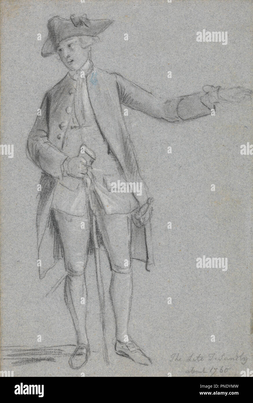 Portrait von Thomas Schränke, R.A., Bruder des Künstlers. Datum/Zeitraum: Datum unkinown. Porträt. Schwarz, Weiß und Blau Kreide auf Medium, blau, mäßig strukturierten webte Papier. Höhe: 257 mm (10.11 in); Breite: 171 mm (6.73 in). Autor: Paul Schränke. Stockfoto