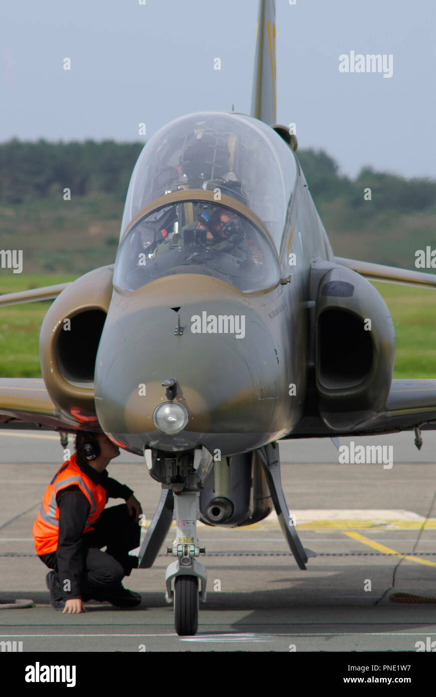 BAE Hawk T1 XX184, 19 qm, RAF Valley, Anglesey. Stockfoto