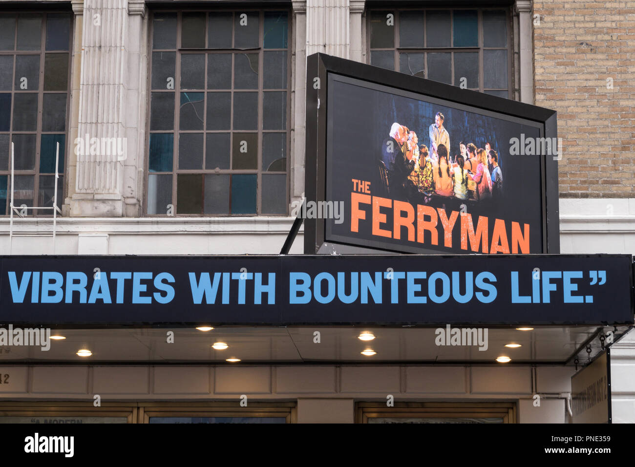 Jakob Theater mit "Der Fährmann" in Times Square, New York City, USA Stockfoto