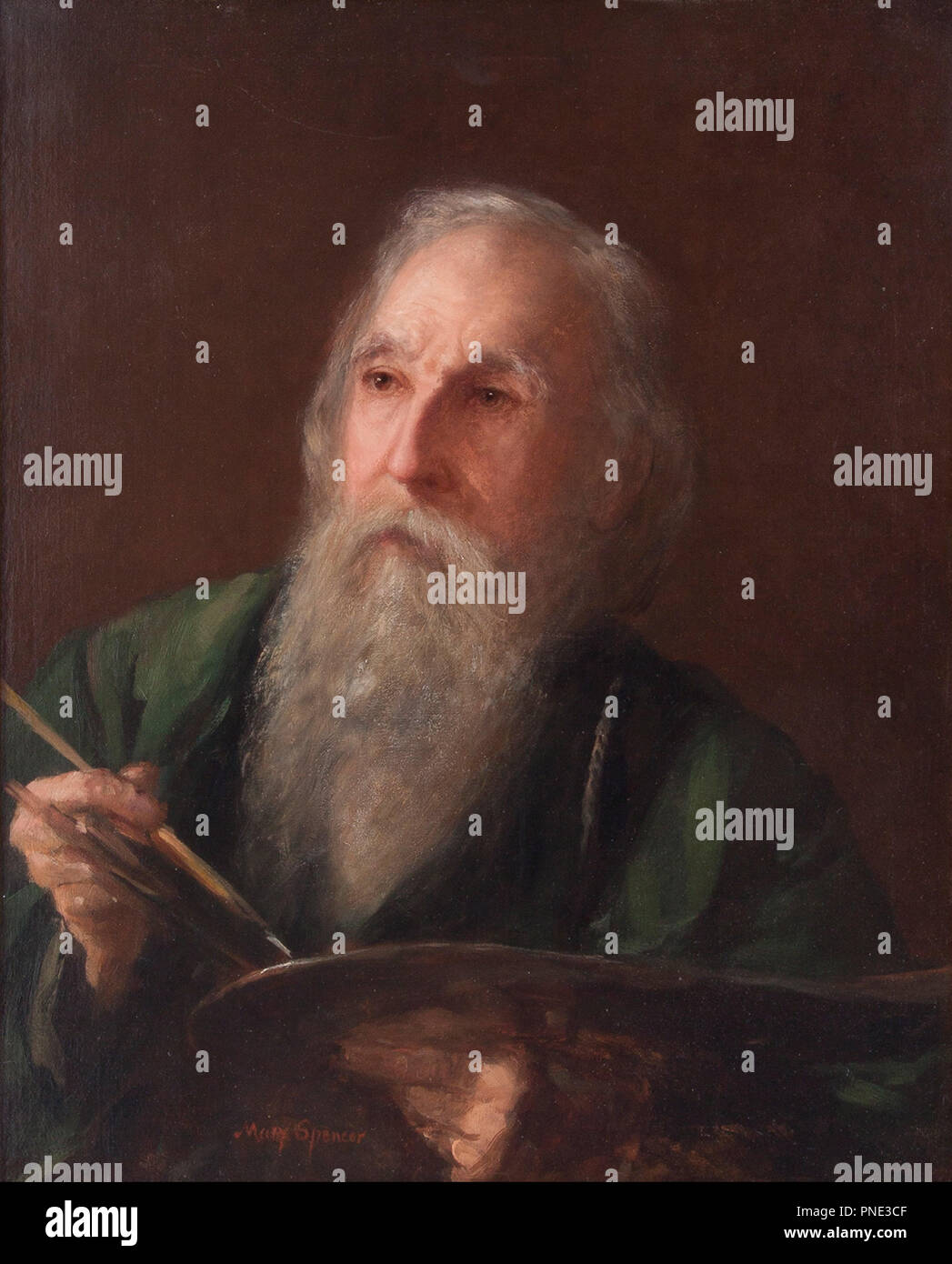 Charles T. Webber. Datum/Zeitraum: 1910. Malerei. Öl auf Leinwand Öl auf Leinwand. Höhe: 34 mm (1,33 in); Breite: 29 mm (1.14 in). Autor: Maria Spencer. Stockfoto