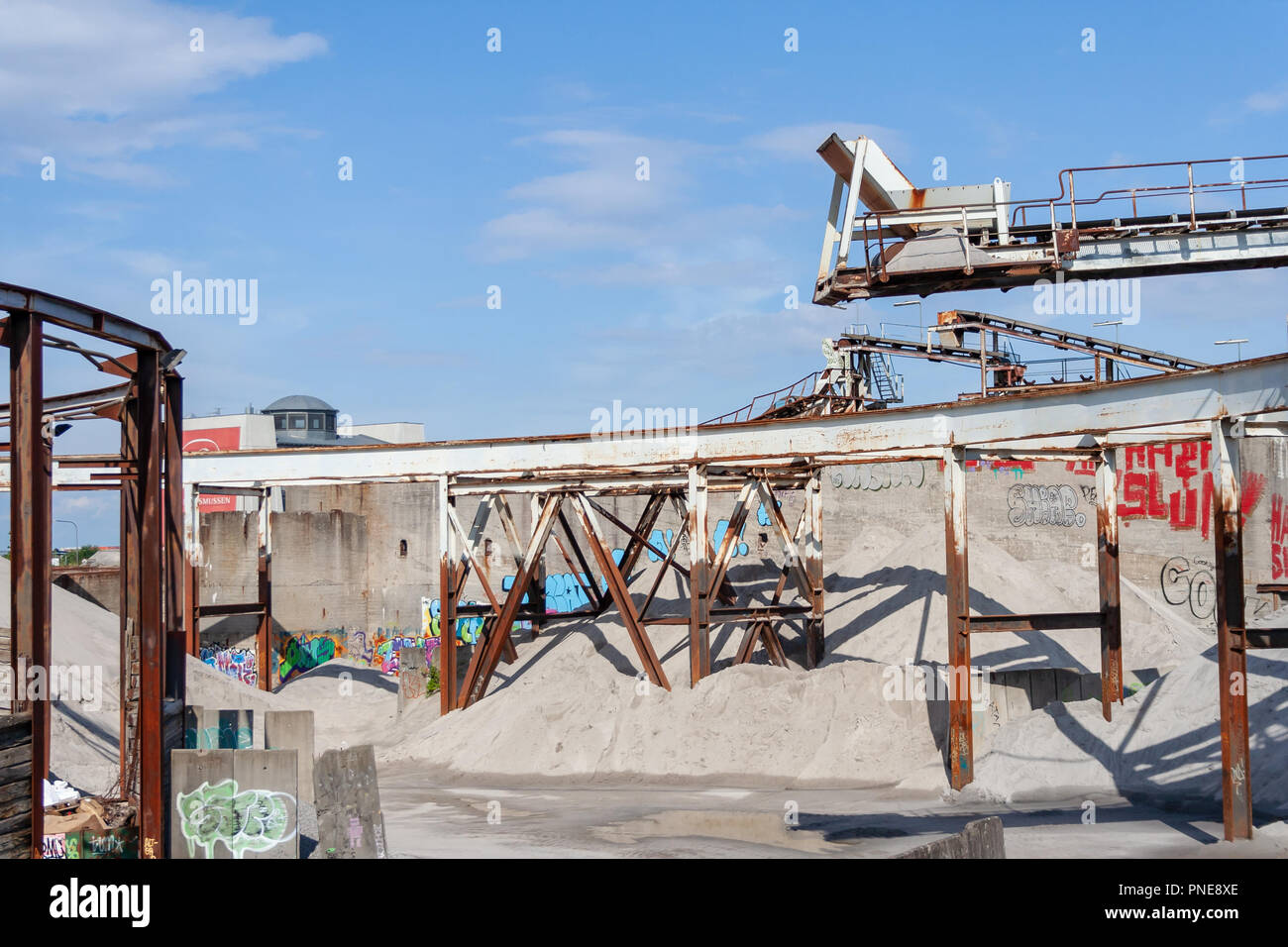 Kalk und Mörtel Werke (Kalk- og Mørtelvaerket), Kalkbraenderiloebskaj, Nordhavn, Kopenhagen, Dänemark, jetzt abgerissen Stockfoto