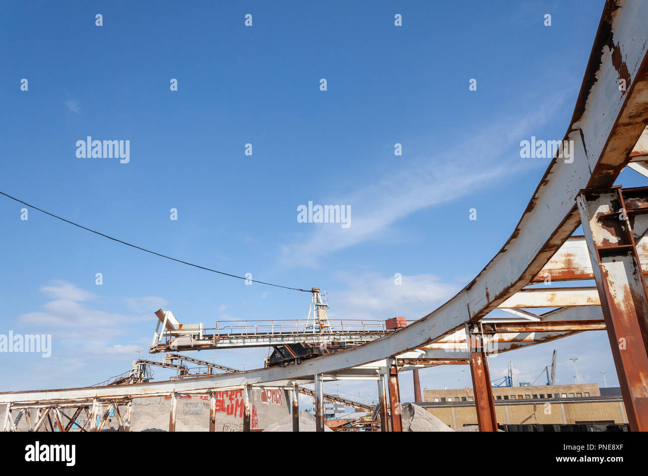 Kalk und Mörtel Werke (Kalk- og Mørtelvaerket), Kalkbraenderiloebskaj, Nordhavn, Kopenhagen, Dänemark, jetzt abgerissen Stockfoto