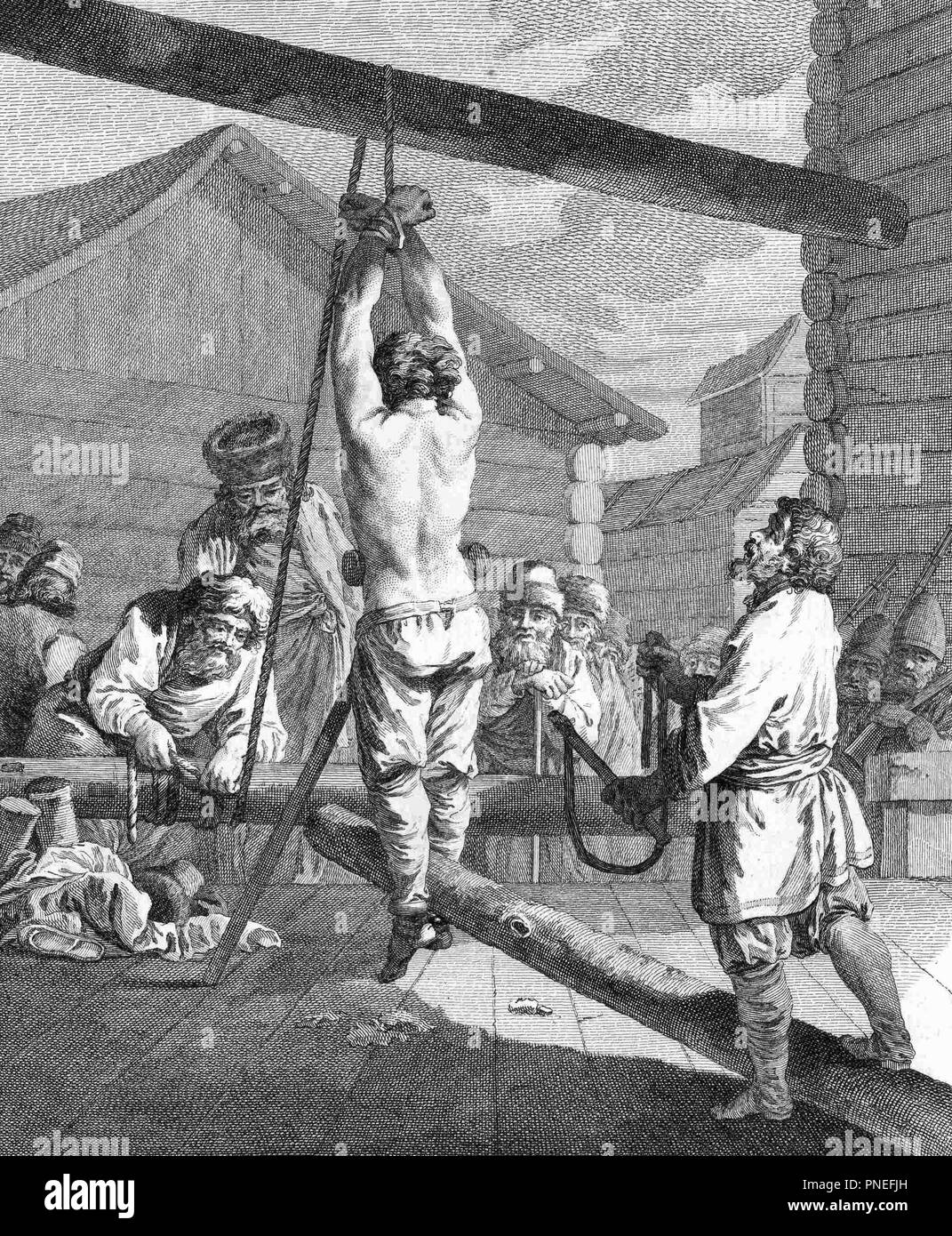 Die Bestrafung der großen knute Stockfoto