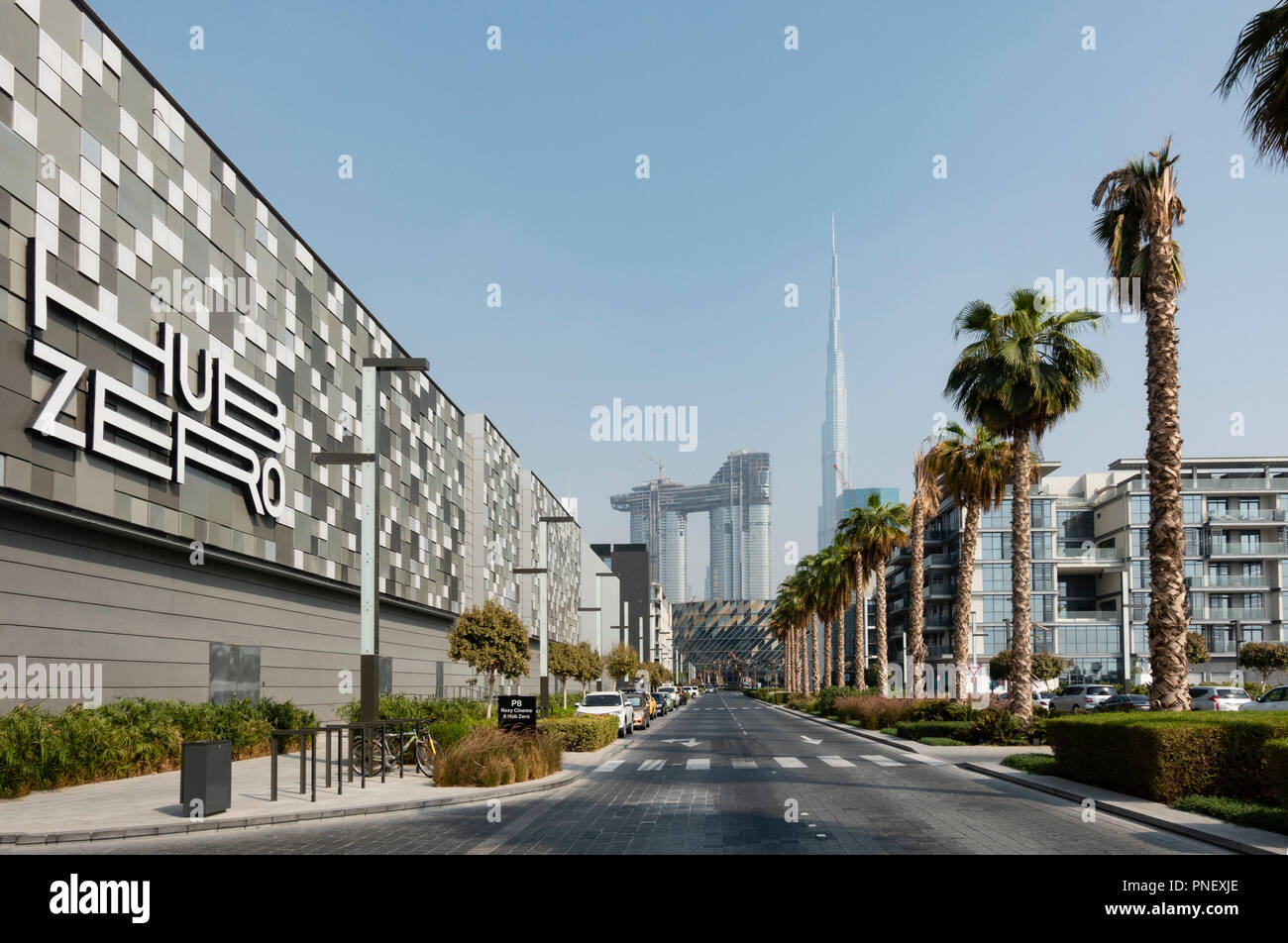 Street im City Walk Shopping District in Dubai, VAE Stockfoto