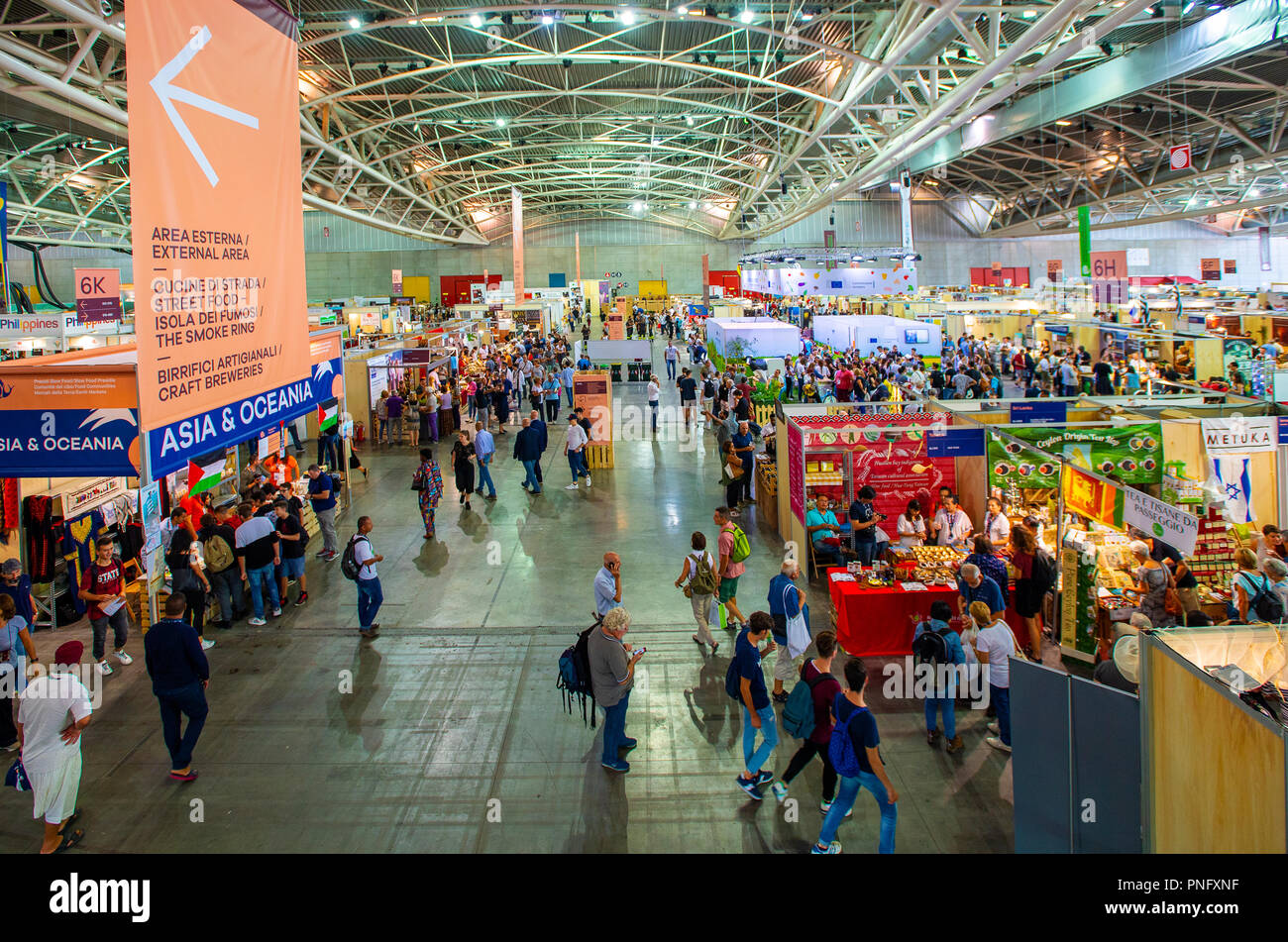 Italien Turin, Lingotto 21 September 2018 Terra Madre - Salone del Gusto Credit: Wirklich Easy Star/Alamy leben Nachrichten Stockfoto