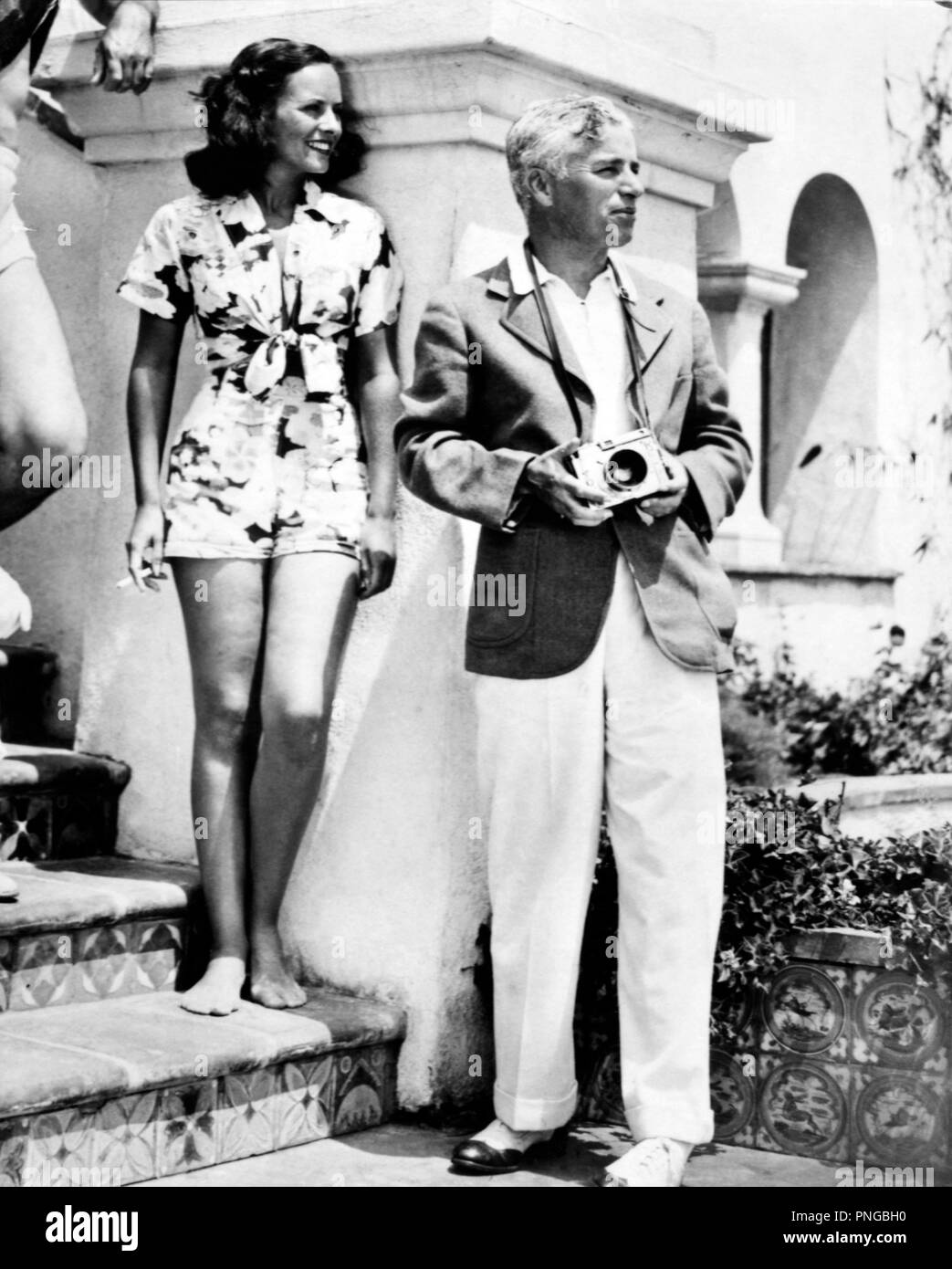 CHARLIE Chaplin, Paulette Goddard Stockfotografie Alamy