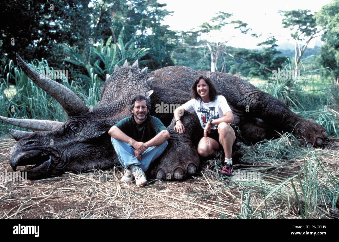 Original Filmtitel: Jurassic Park. Englischer Titel: Jurassic Park. Jahr: 1993. Regie: Steven Spielberg. Stars: Steven Spielberg. Credit: AMBLIN/Universal/Album Stockfoto