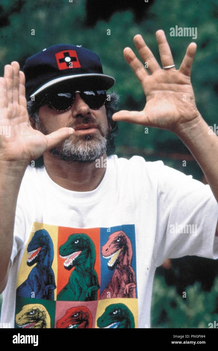 Original Filmtitel: Jurassic Park. Englischer Titel: Jurassic Park. Jahr: 1993. Regie: Steven Spielberg. Stars: Steven Spielberg. Credit: AMBLIN/Universal/Album Stockfoto