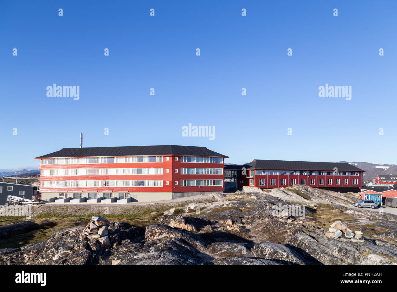 Hotel Arctic in Ilulissat, Grönland Stockfoto