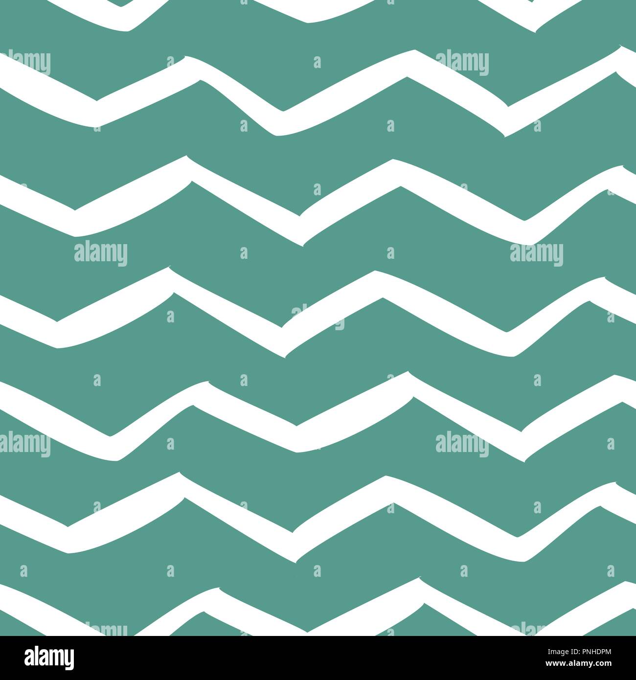 Weiß Zickzack nahtlose Muster. Vektor Trendy geometrischen Design für Gewebe. Nautische Blau und Weiß Stock Vektor