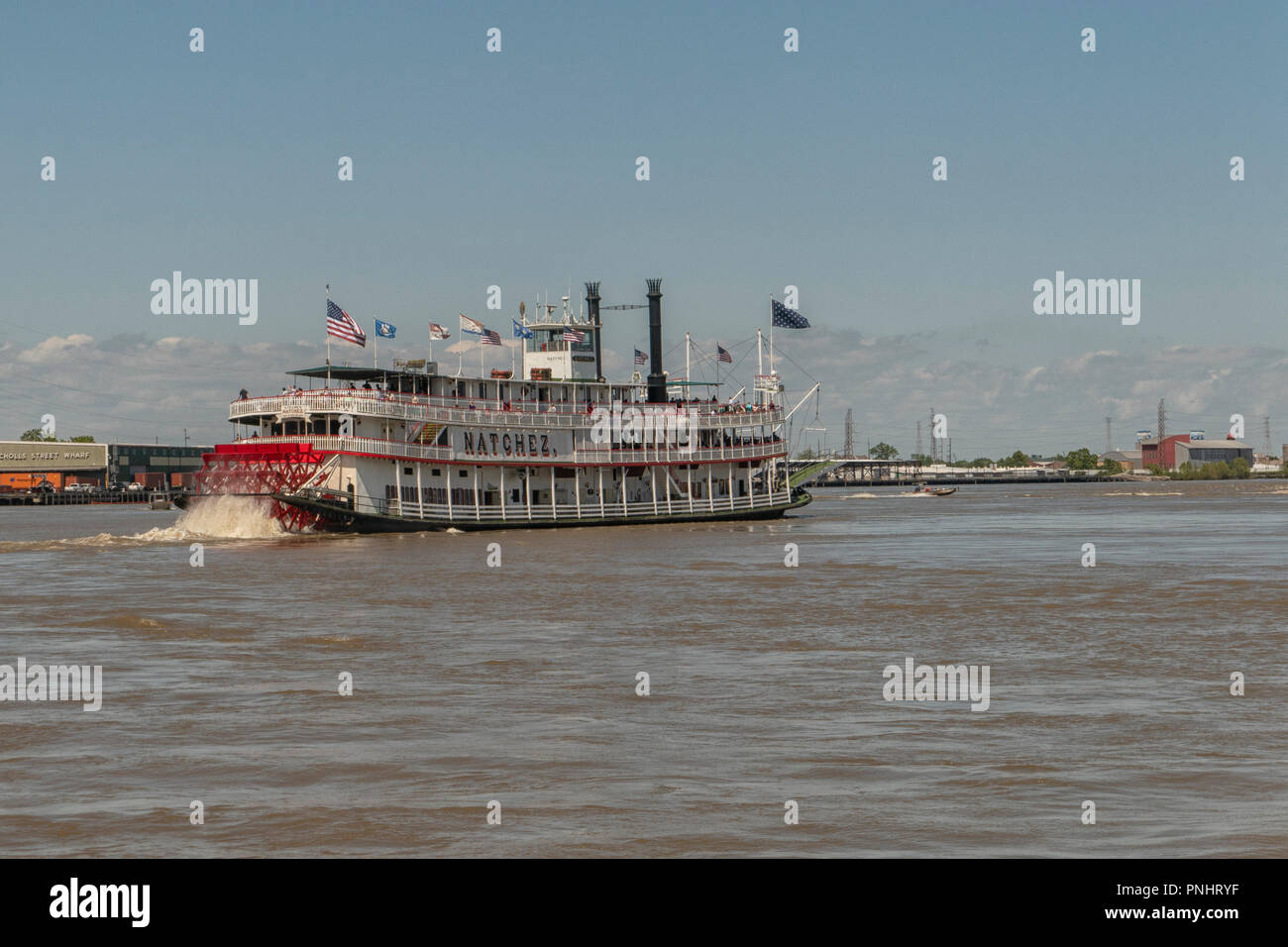 Steamboat Natchez in Mississippi River in New Orleans, Louisiana, USA Stockfoto