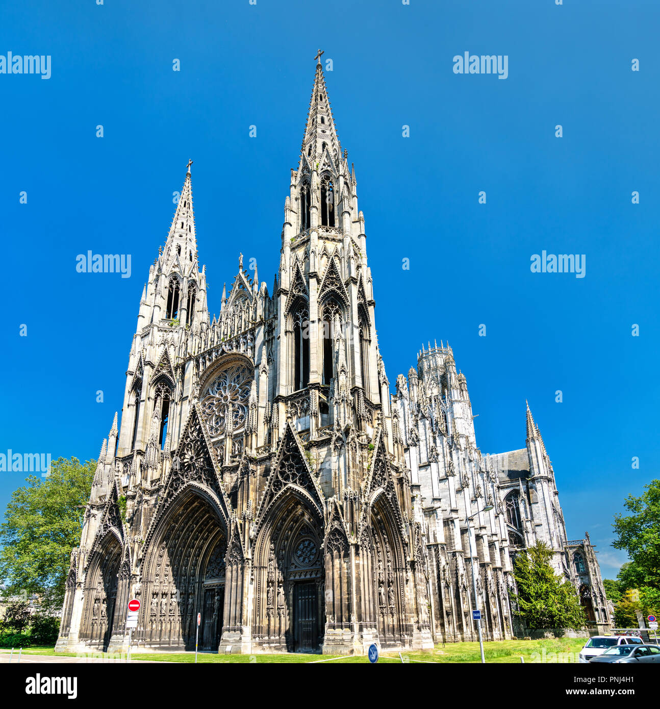 Die Abteikirche von Saint-Ouen in Rouen, Frankreich Stockfoto