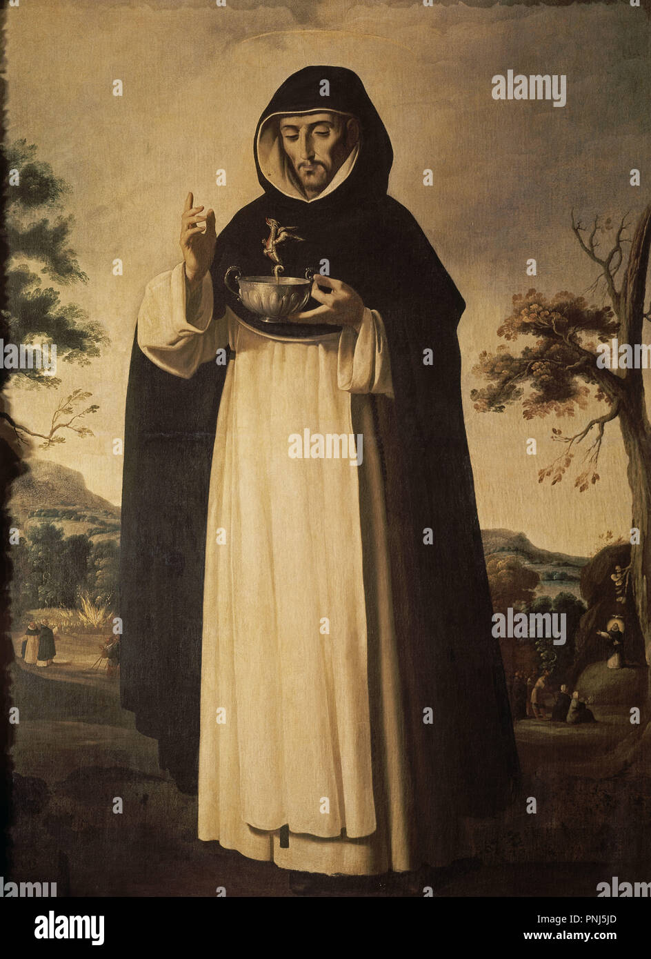 Spanish School. Saint Louis Beltran (1526-1581). San Luis Beltran. 1640. 209 x 154. Sevilla, Museum der Schönen Künste. Autor: ZURBARAN, FRANCISCO DE. Lage: das Museo DE BELLAS ARTES - CONVENTO DE LA MERCED CALZAD. Sevilla. Sevilla. Spanien. Stockfoto