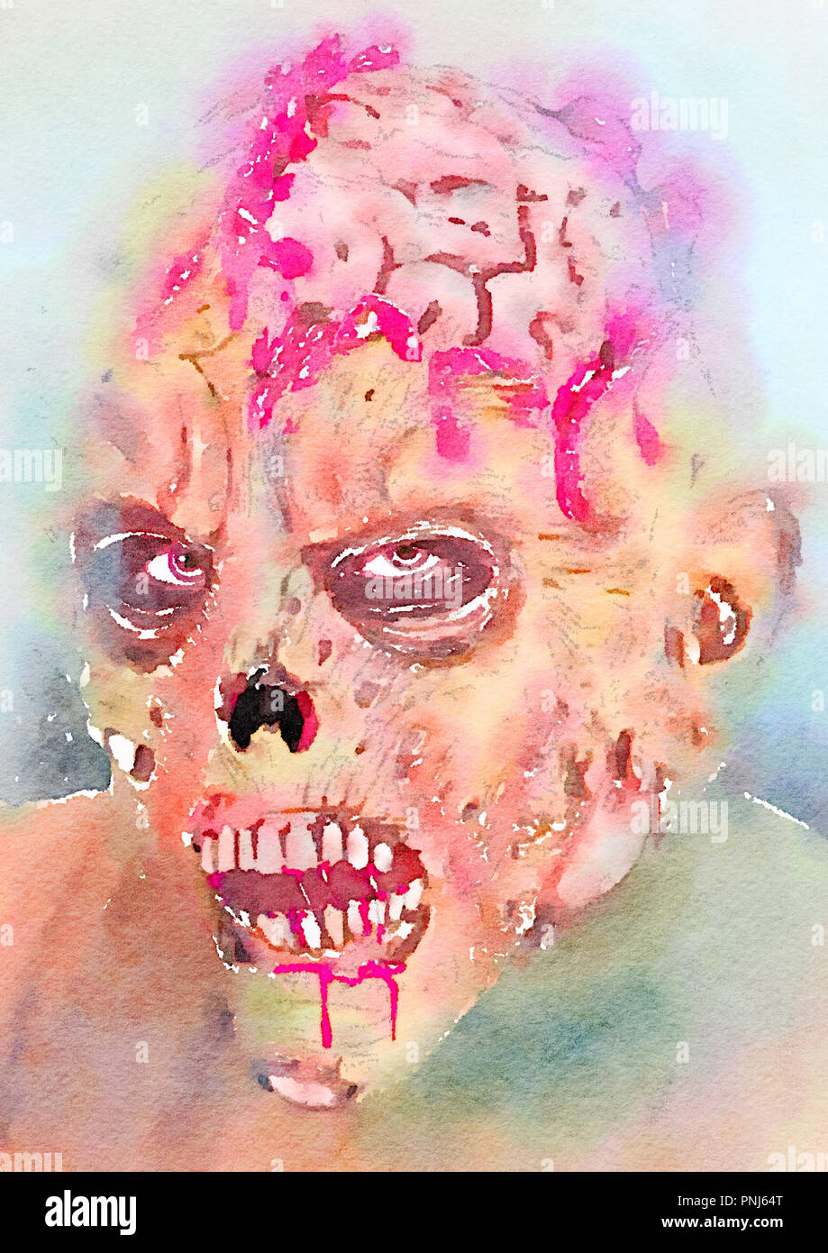 Zombie undead Abbildung Stockfoto