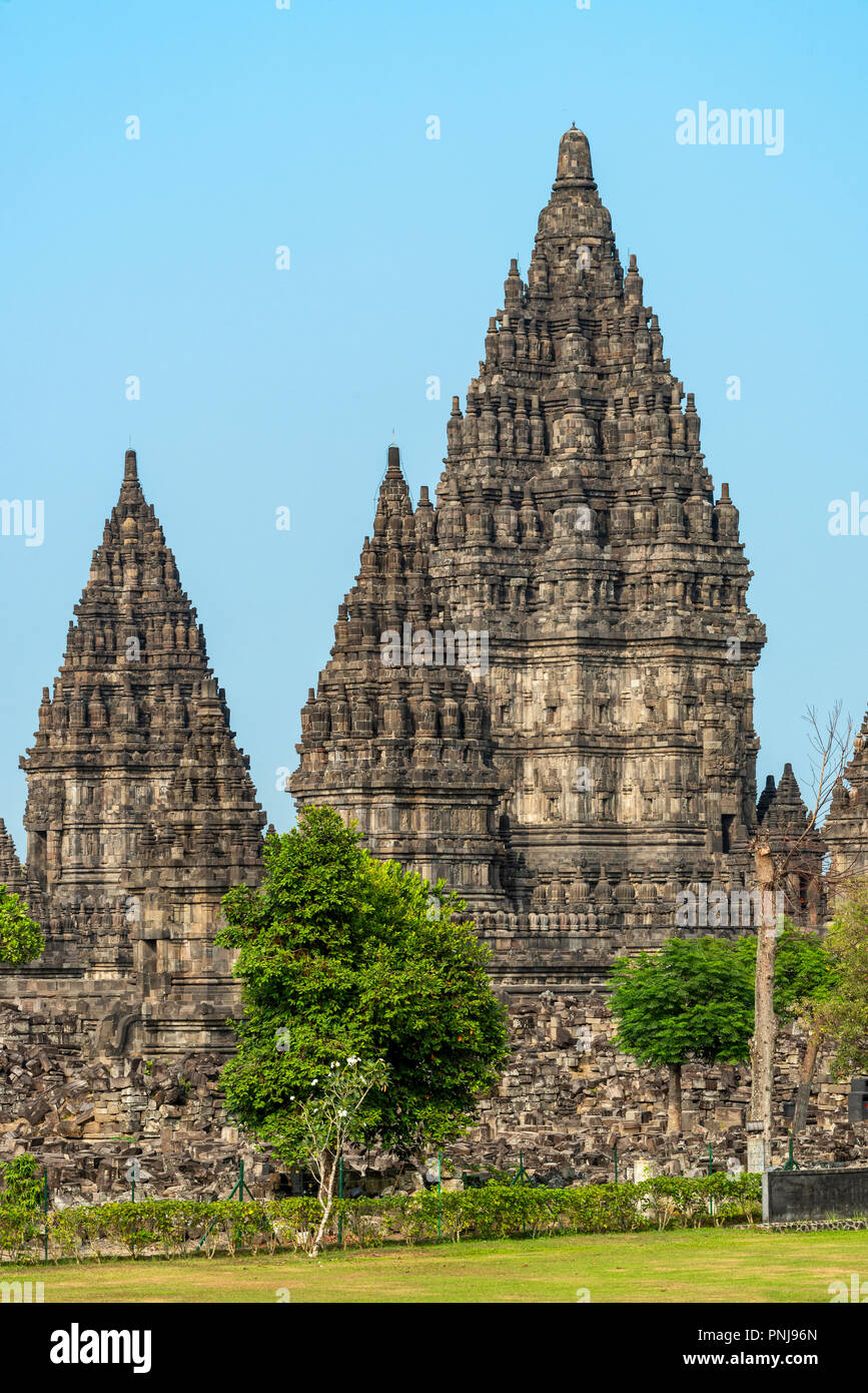 Prambanan Tempel Komplex, Yogyakarta, Java, Indonesien Stockfoto