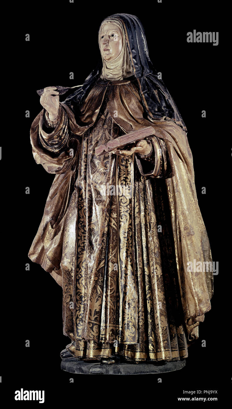 SANTA TERESA DE JESUS, 1629, ALTURA 148 cm. Autor: CANO, ALONZO. Lage: Iglesia del Buen Suceso. Sevilla. Sevilla. Spanien. Stockfoto