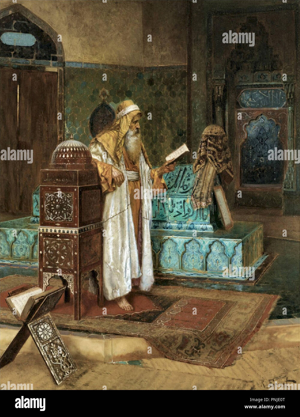 Ernst Rudolf - das Grabmal von Sultan Mehmet ICH Stockfoto