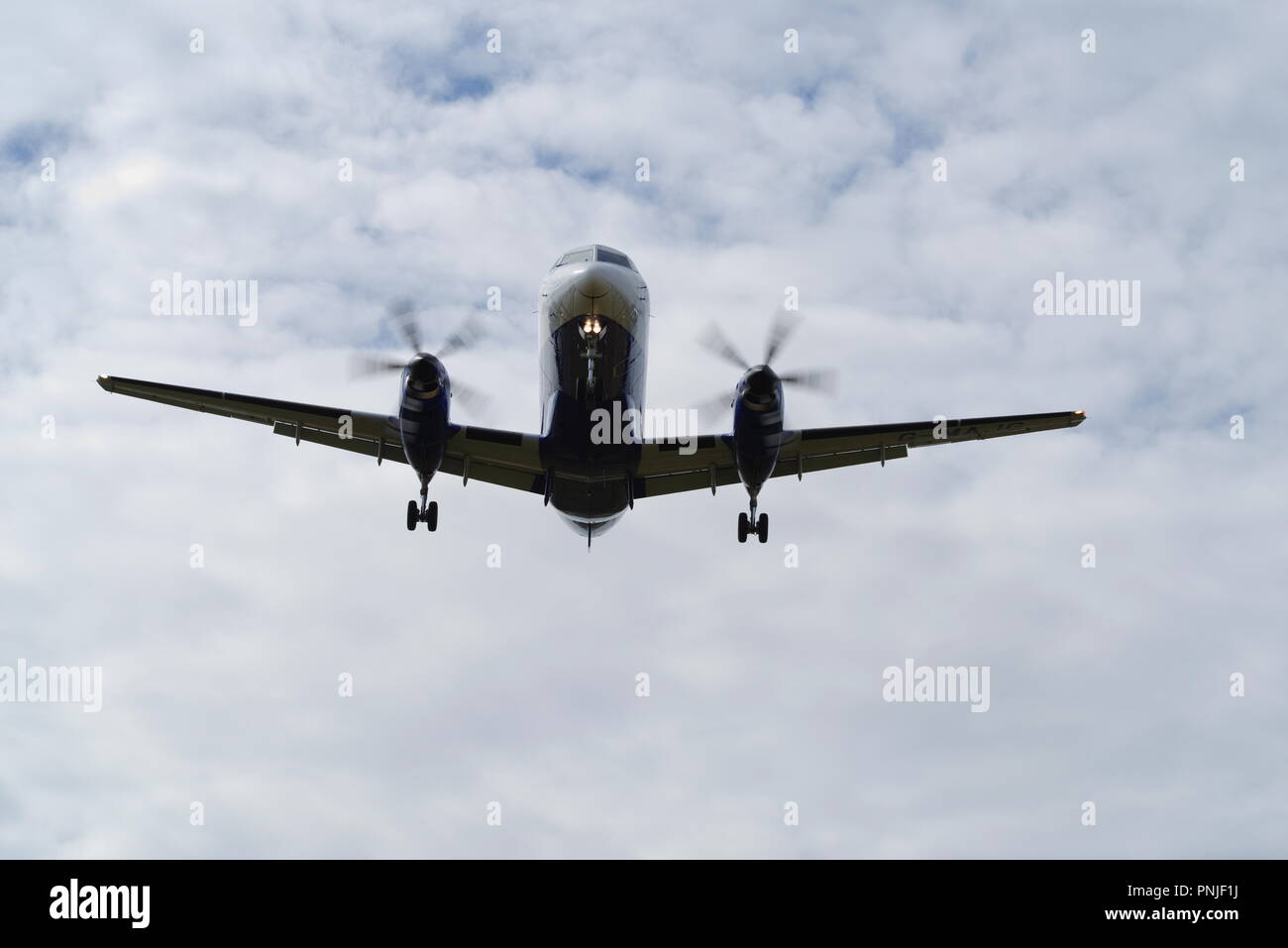 British Aerospace, Jetstream 41, Landung im RAF Valley, Anglesey, Stockfoto