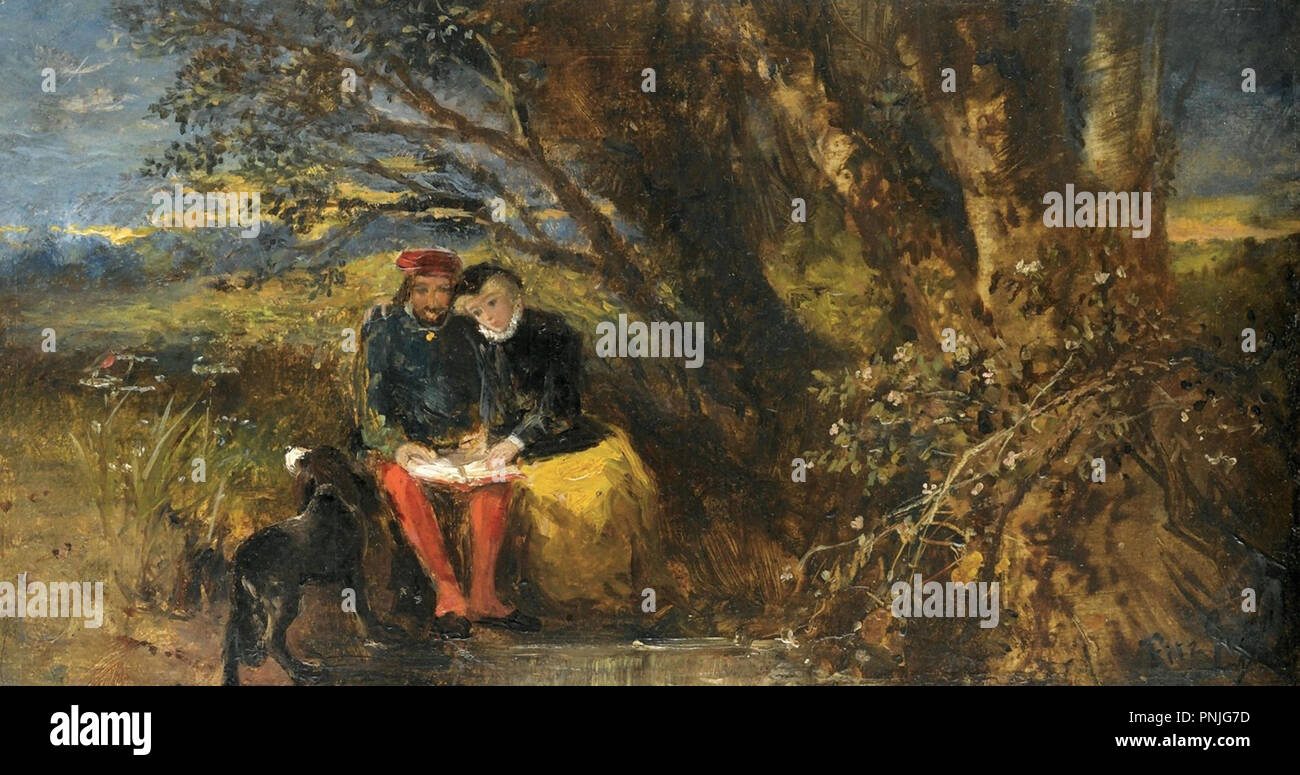 John Anster Fitzgerald - Faust und Marguerite Stockfoto John Anster Fitzgerald - Faust und Marguerite Stockfoto