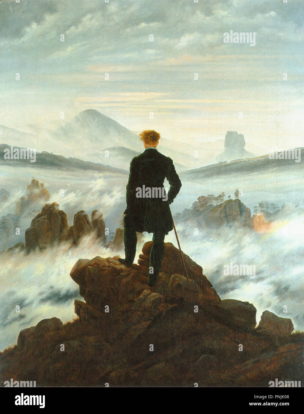 Caspar David Friedrich - Der Wanderer über dem Nebelmeer