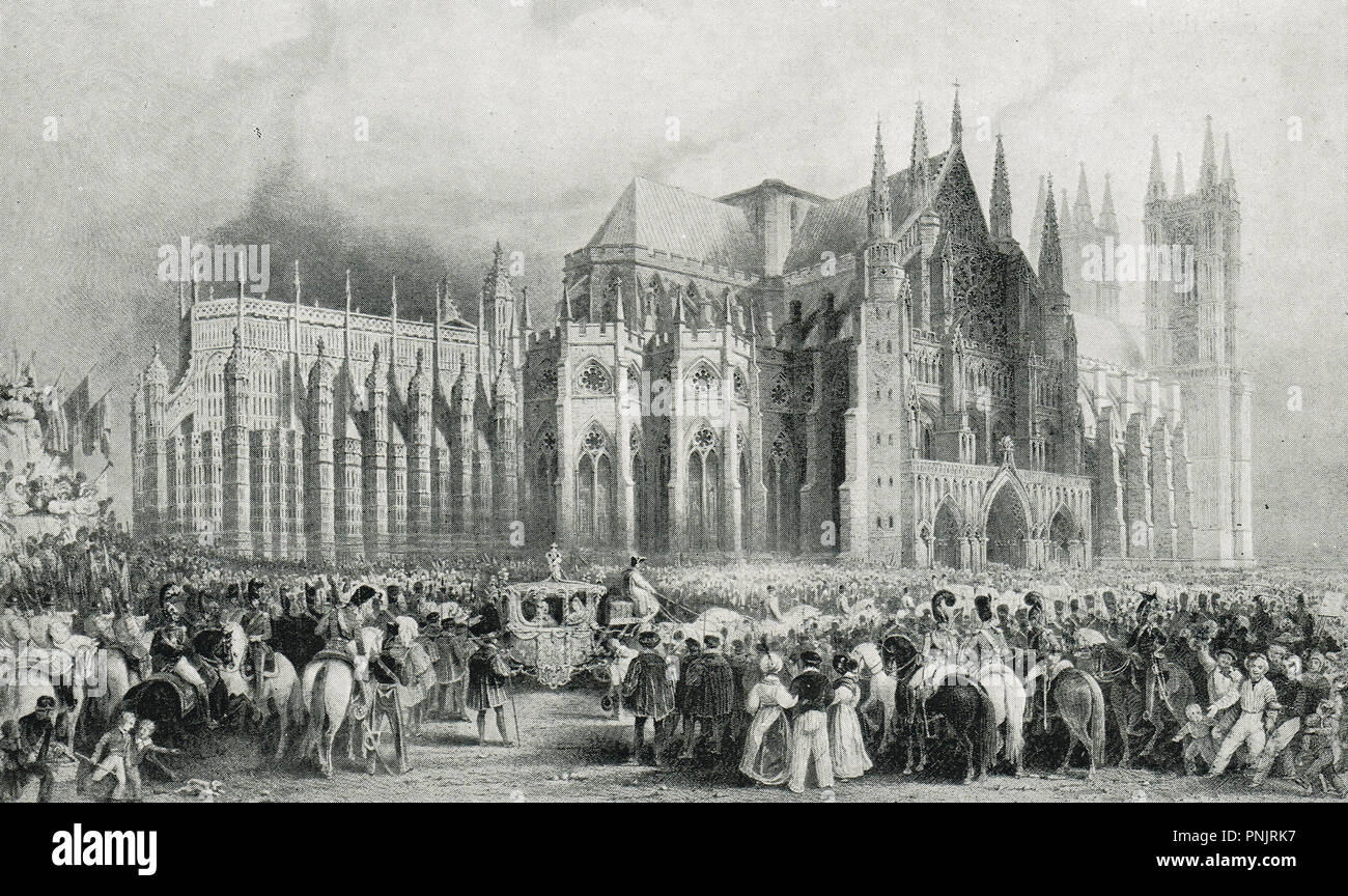 Krönung von König Wilhelm IV., und Königin Adelaide, 8. September 1831 Stockfoto
