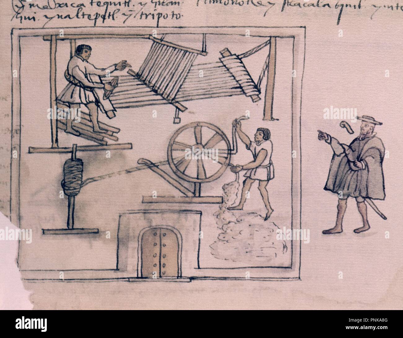 CODICE DE OSUNA DE LOS GOBERNADORES "LANA" 1563 - FOLIO 38 V. Ort: Biblioteca Nacional - coleccion. MADRID. Spanien. Stockfoto