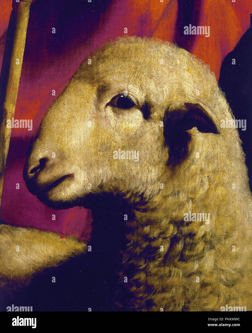 SAN JUAN BAUTISTA - 1597-98 - las mejores DEL CORDERO-OLEO/LIENZO - BARROCO ITALIANO - KONJ Nr. 62632. Autor: caravaggio. Lage: CATEDRAL - Interieur. Toledo. Spanien. Stockfoto