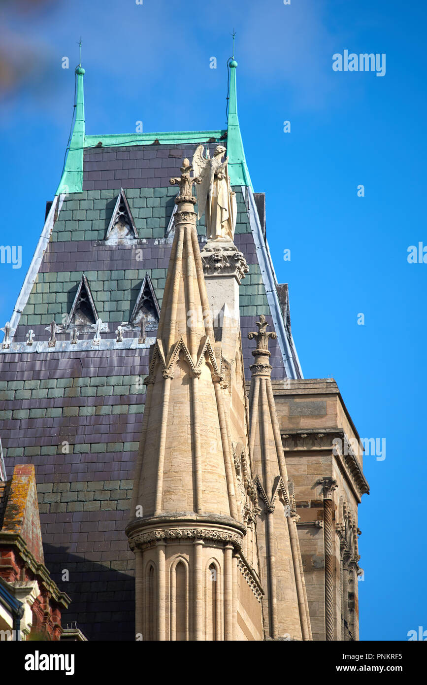 Fassade der Guildhall (Mock gotischen viktorianischen Gebäude), Home und Büros von Northampton Town Council, Northampton Town Centre, England. Stockfoto