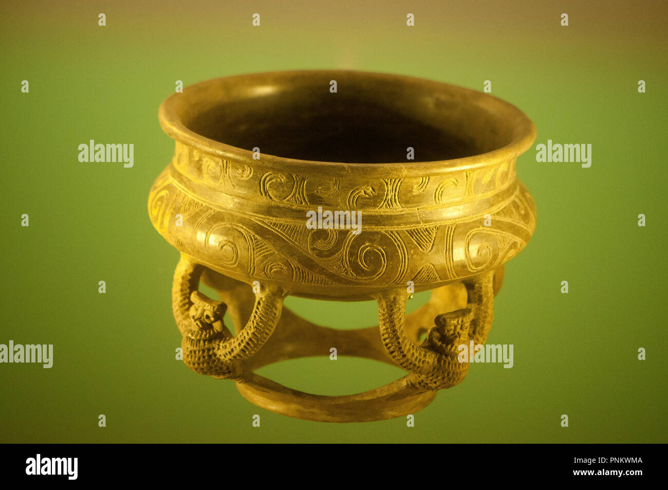 Vor kolumbianischen Gold Arbeit auf Anzeige im Museo del Oro, Gold Museum, Bogota, Kolumbien. Stockfoto