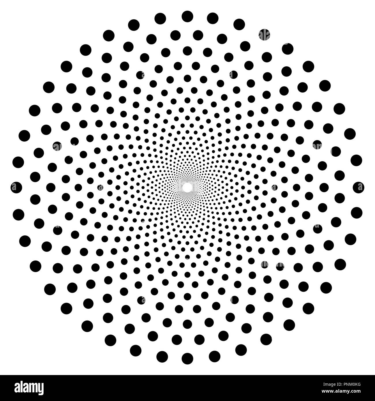 Schwarze und Weiße abstrakte Psychedelische Kunst Hintergrund. Vector Illustration Stock Vektor