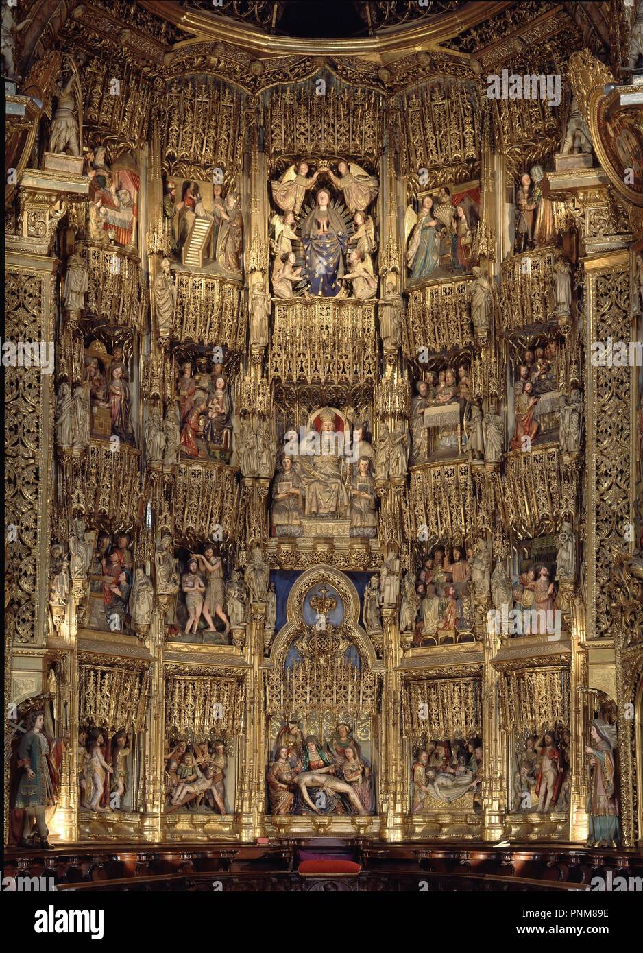 Bürgermeister Bürgermeister RETABLO DE LA CATEDRAL DE ORENSE - 1520 - RENACIMIENTO ESPAÑOL. Autor: CORNELIUS DE HOLANDA / CORNELIS DE HOLANDA. Lage: Catedral. Orense. Spanien. Stockfoto