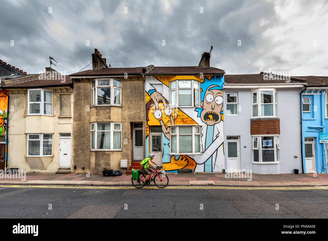 Reihenhäuser in Brighton, East Sussex Stockfoto