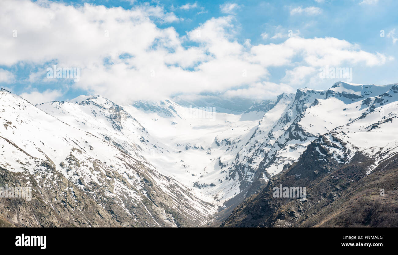 Sierra Nevada, Snowy Mountains in Granada, Andalusien, Spanien Stockfoto