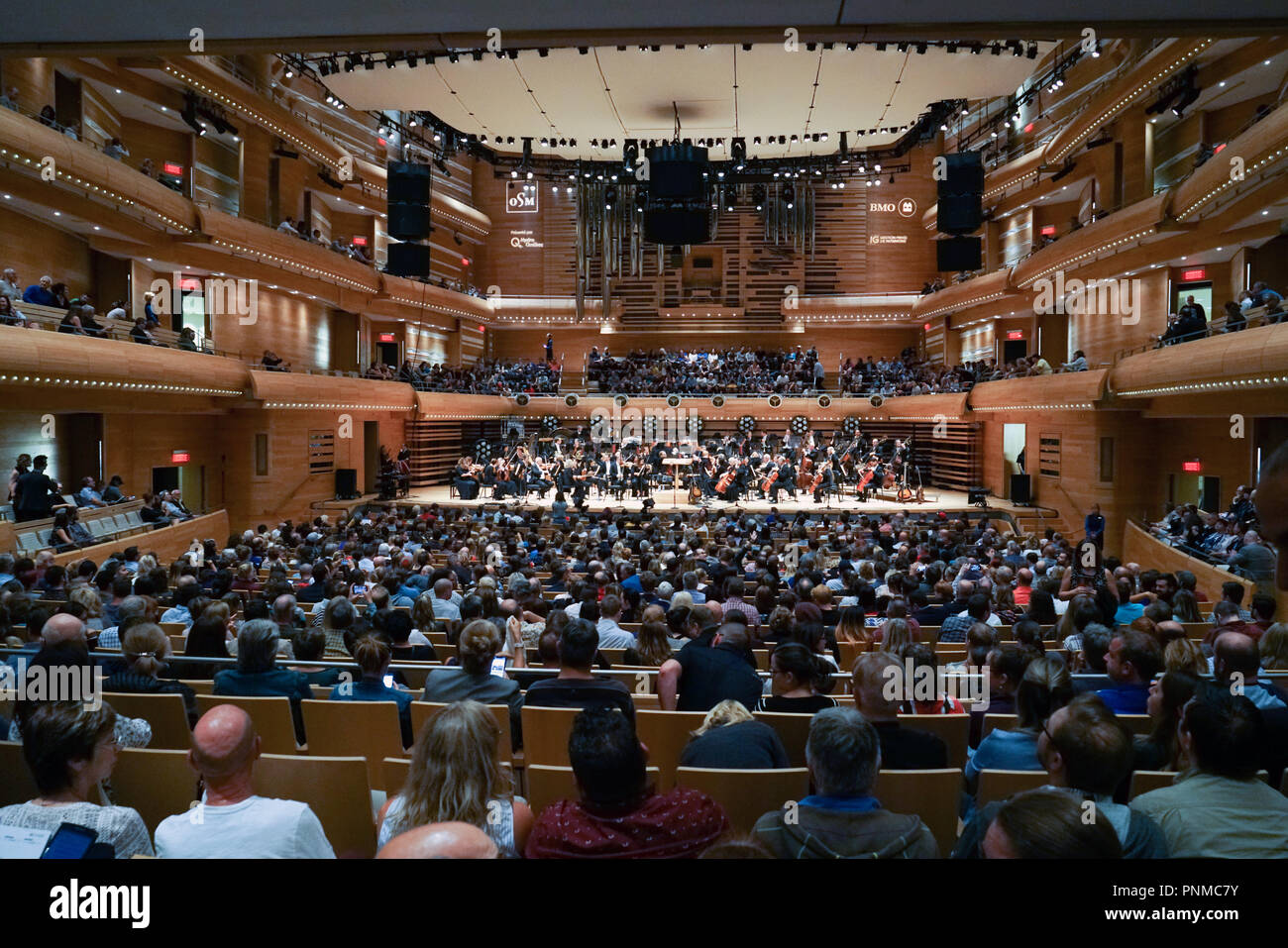 Montreal, Kanada 11, September, 2018. Montreal Symphony Orchestra im La Maison Symphonique Konzerthalle. Credit: Mario Beauregard/Alamy leben Nachrichten Stockfoto