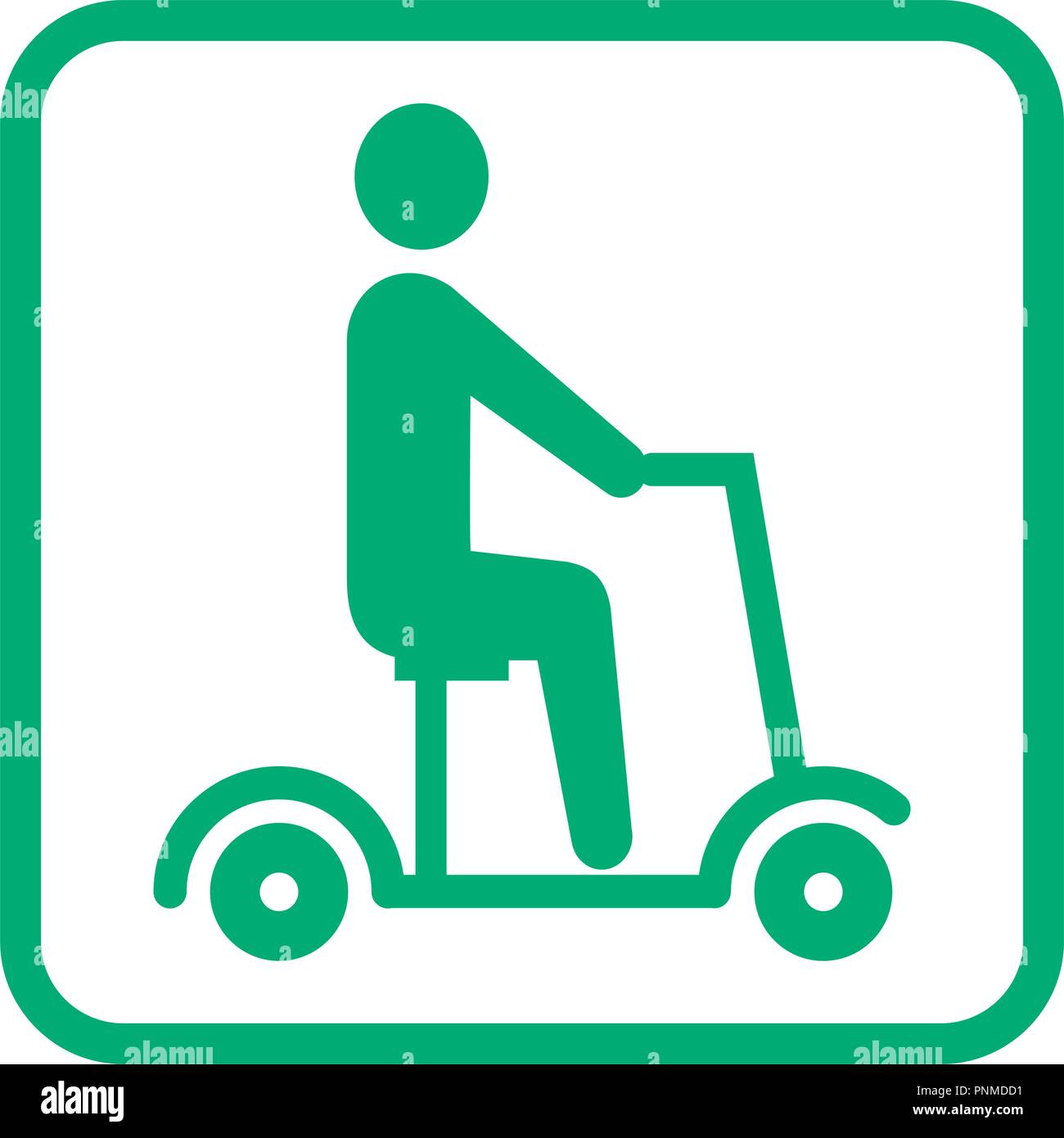 Elektrische Motorroller Piktogramm icon Vector Illustration Stock Vektor