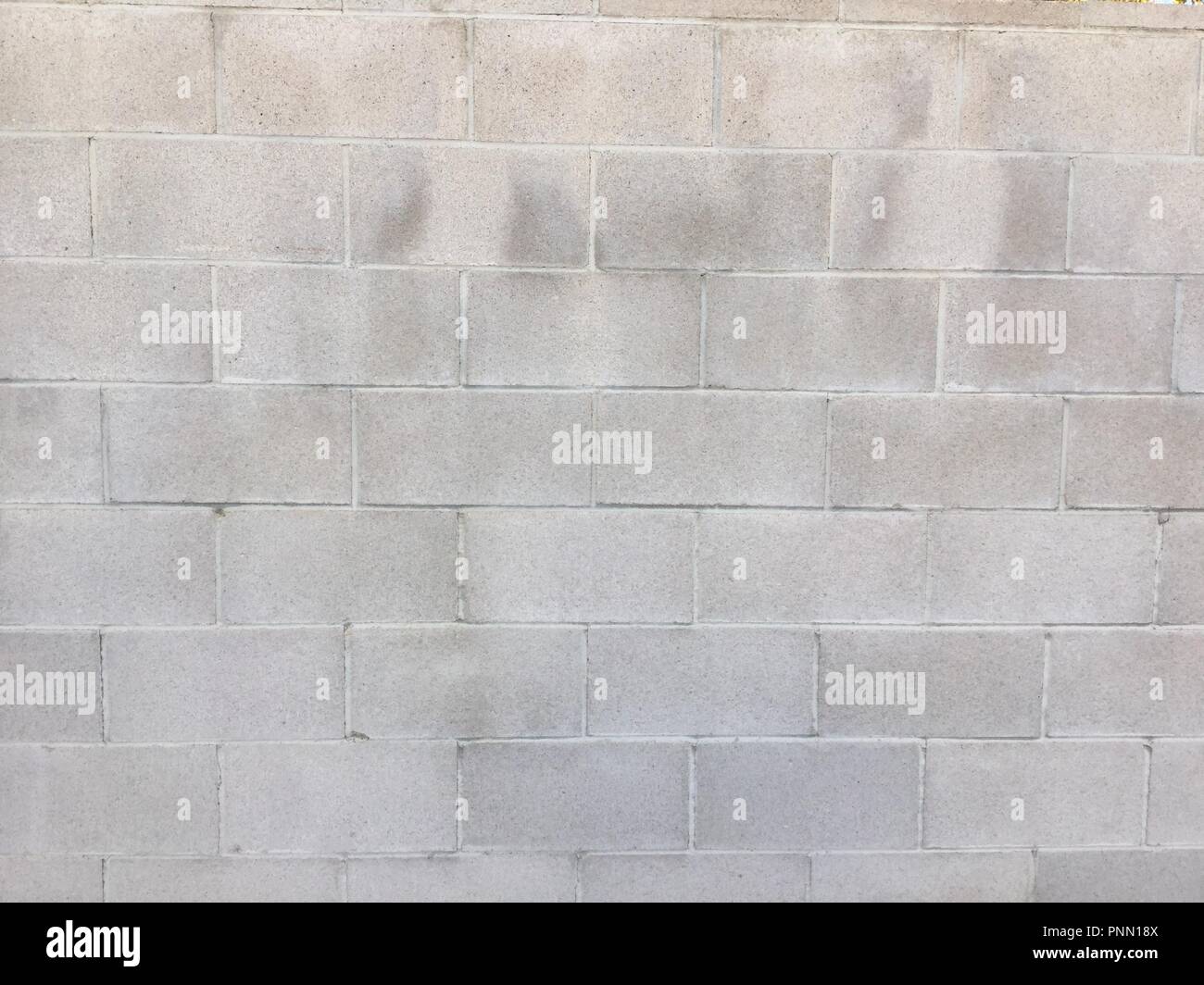Cinder block Wand oder Zement block Wand, Outdoor. Stockfoto