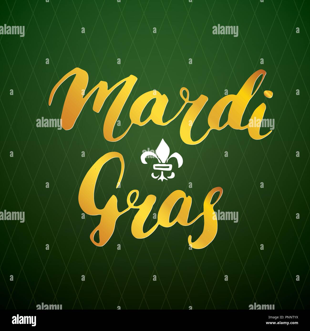 Mardi Gras kalligrafischen Schrift. Typografische Grußkarte Design. Kalligraphie Schrift für den Urlaub wünscht. Handgezeichneten Schriftzug Text Vector illu Stock Vektor