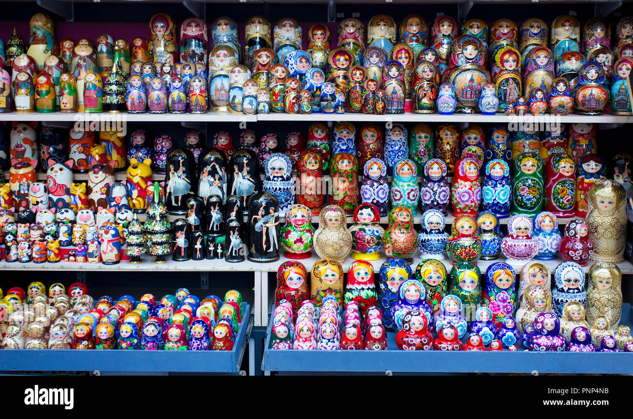 Matrjoschka Puppen St. Petersburg Russland Stockfoto