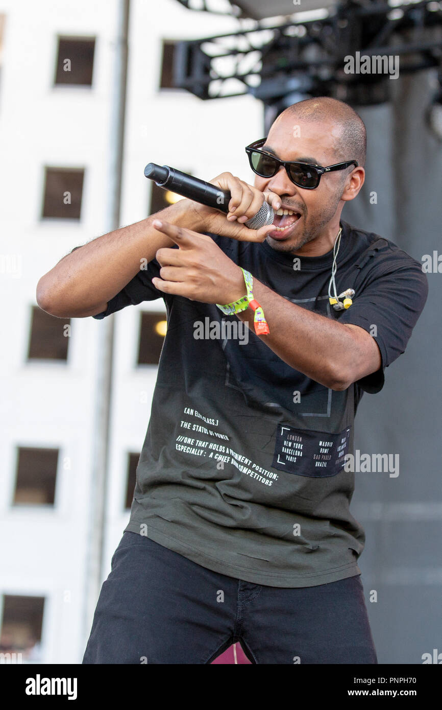 Las Vegas, Nevada, USA. 21 Sep, 2018. MIKE XAVIER während das Leben ist schön Musik Festival in Las Vegas, Nevada Credit: Daniel DeSlover/ZUMA Draht/Alamy leben Nachrichten Stockfoto