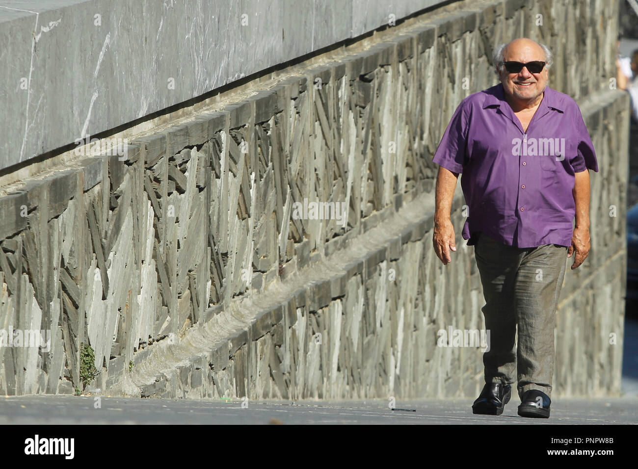 San Sebastian, Spanien. 22 Sep, 2018. Danny DeVito besucht die Donostia Award für ein Lebenswerk im Kursaal Terrasse in San Sebastian, Spanien Fotoshooting am 22. September 2018. Credit: Jimmy Olsen/Medien Punch/Alamy leben Nachrichten Stockfoto