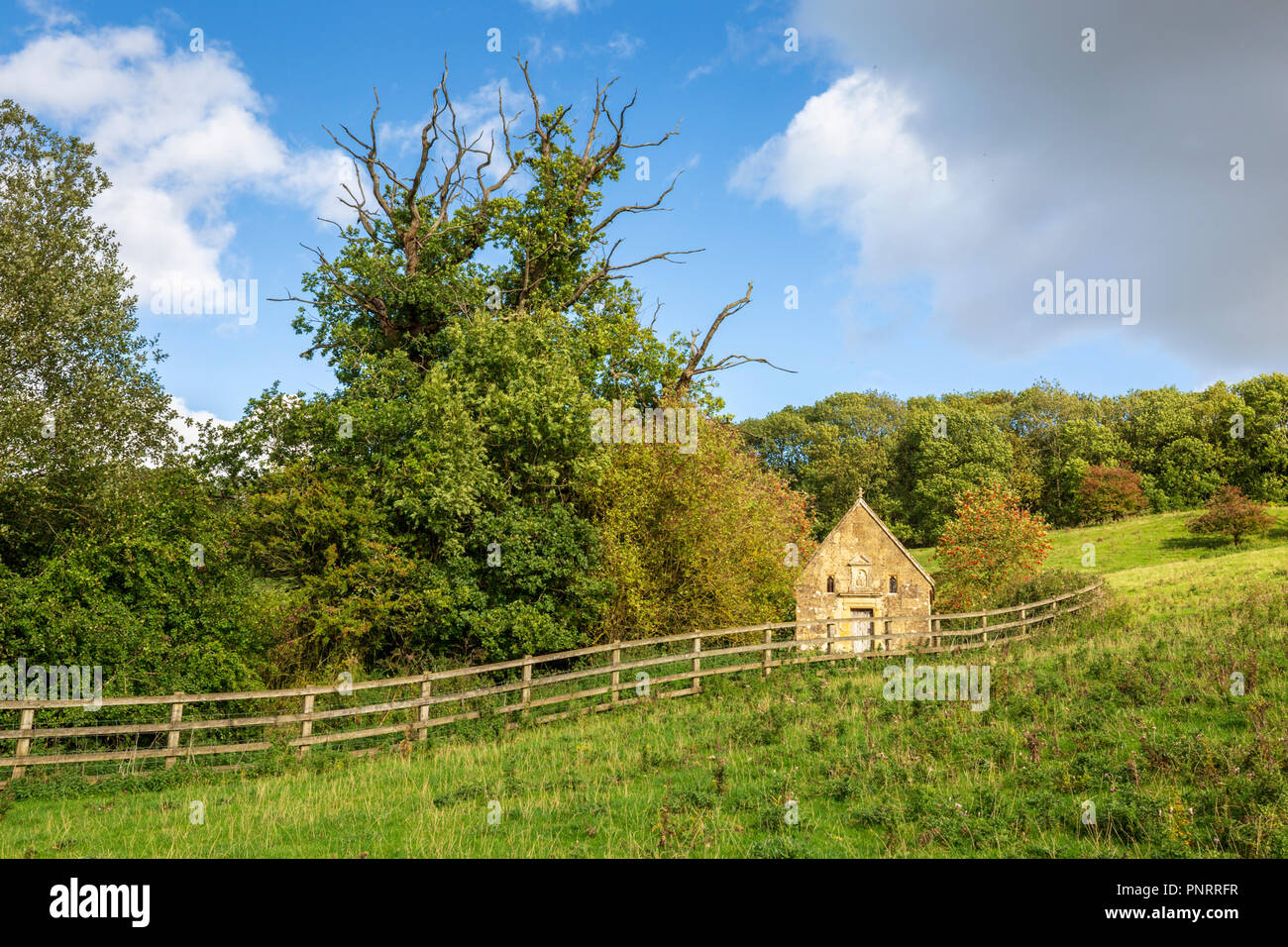 St Kenelm des heiligen Brunnen in der Nähe von Winchcombe, Cotswolds, Gloucestershire, England Stockfoto