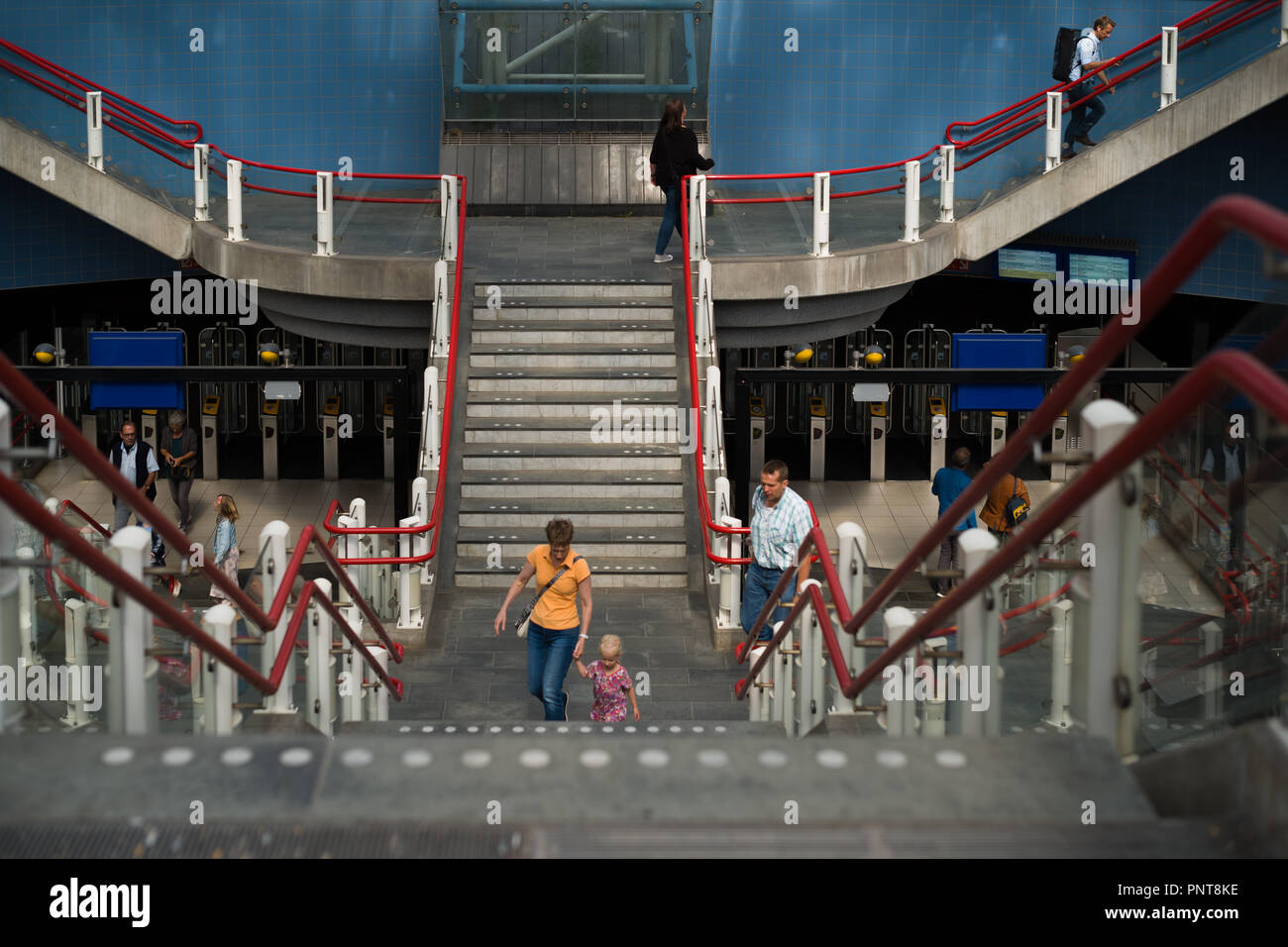 In der U-Bahn Station in Rotterdam, Niederlande Stockfoto