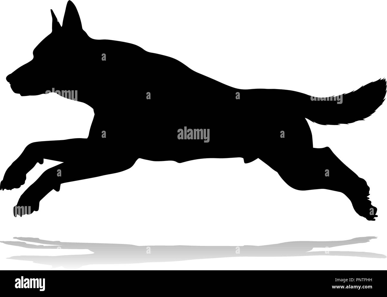 Hund Silhouette Haustier Stock Vektor