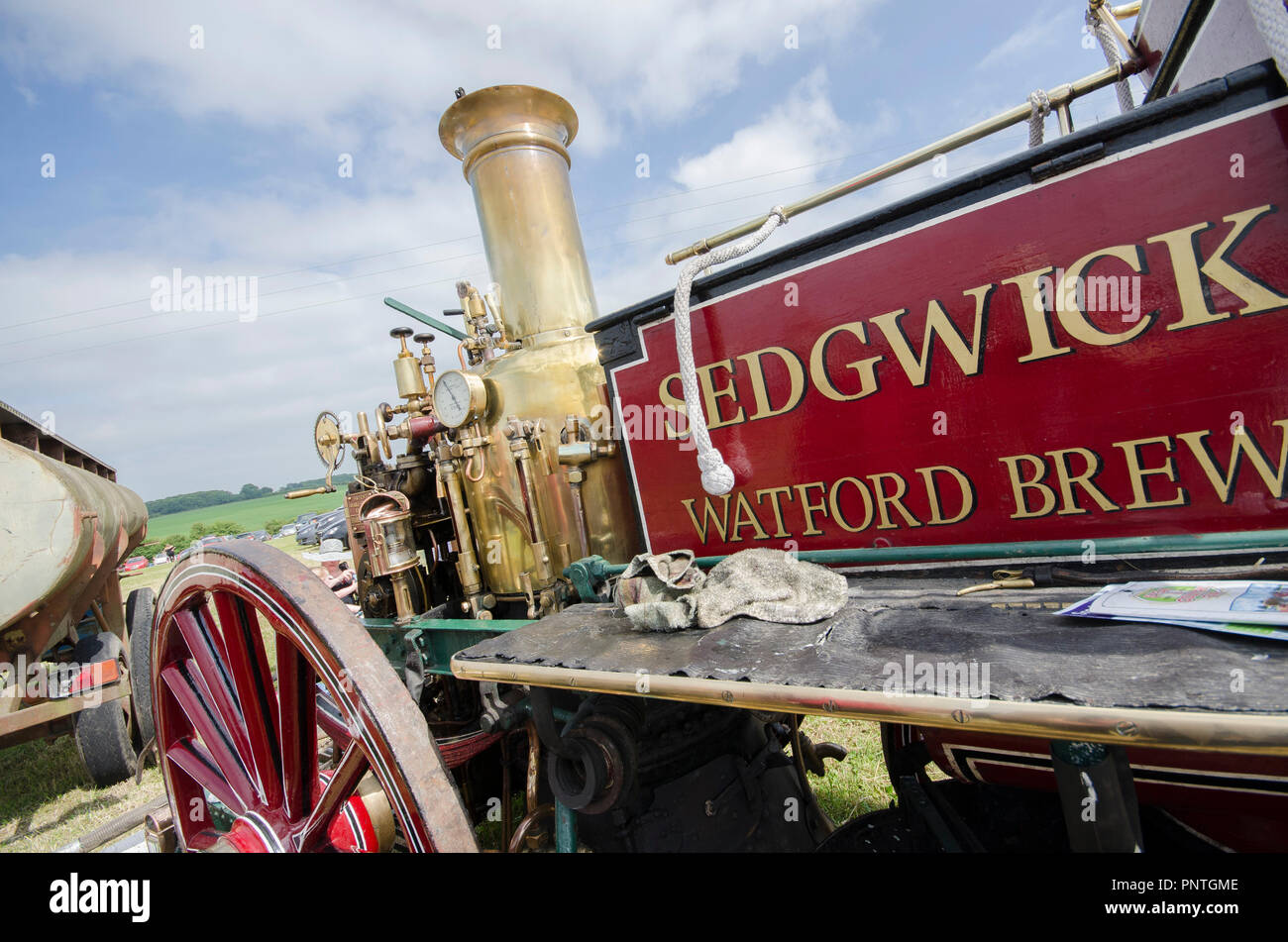 Dampf Fayre Ereignis in Hertfordshire, Anzeige von Traktoren und Dampfmaschinen, die jährlich und offen für Public Viewing. Stockfoto