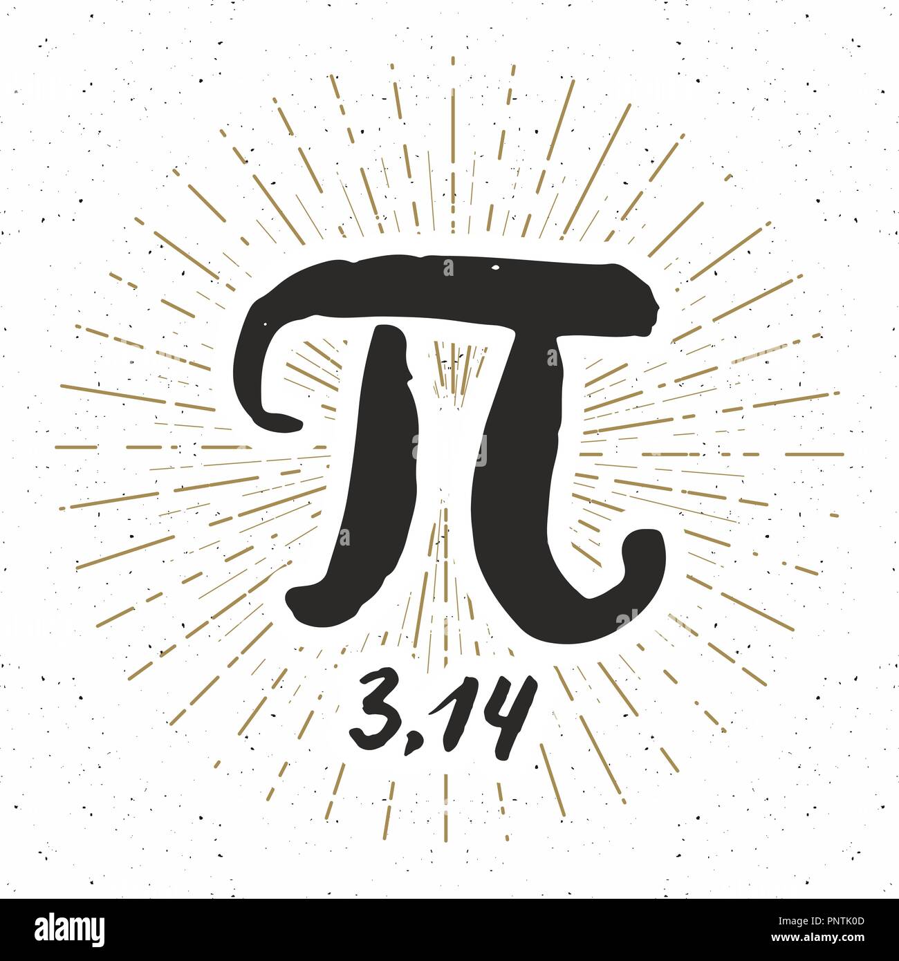 Symbol für Pi Hand gezeichnet Symbol, Grunge kalligrafischen ...